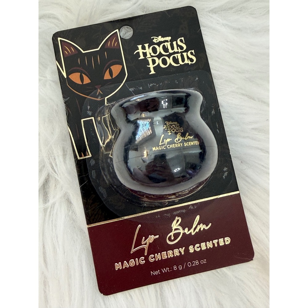 Disney Hocus Pocus Cauldron Lip Balm Magic Cherry Scented Binx 8g 0.28oz New